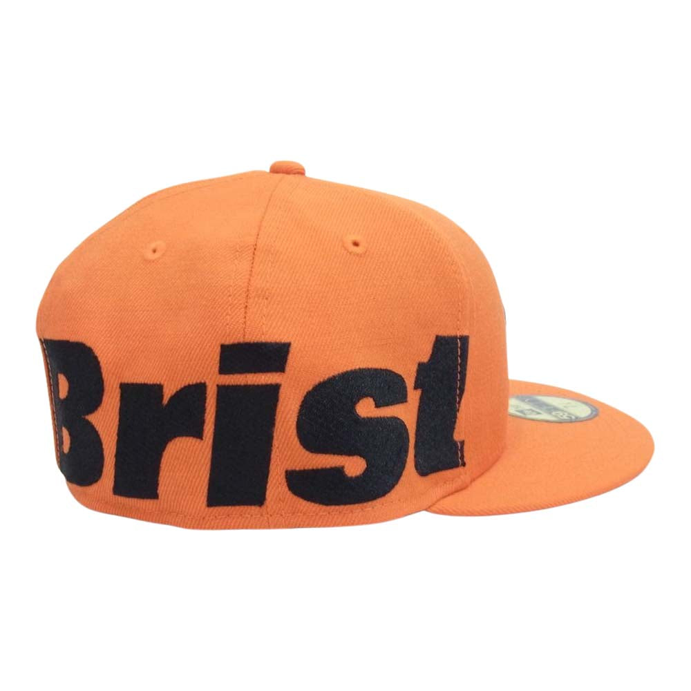 F.C.R.B. エフシーアールビー FCRB-178072 × NEW ERA ニューエラ EMBLEM 59FIFTY エンブレム 刺繍 ベースボール キャップ オレンジ系 7 1/4【中古】