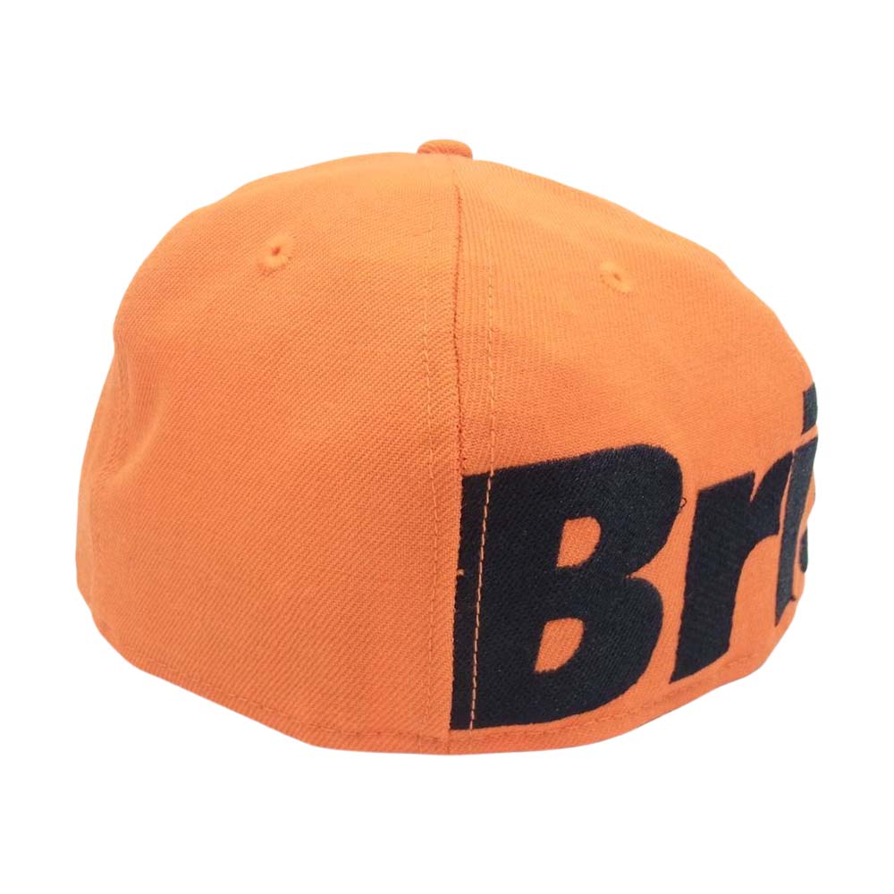 F.C.R.B. エフシーアールビー FCRB-178072 × NEW ERA ニューエラ EMBLEM 59FIFTY エンブレム 刺繍 ベースボール キャップ オレンジ系 7 1/4【中古】
