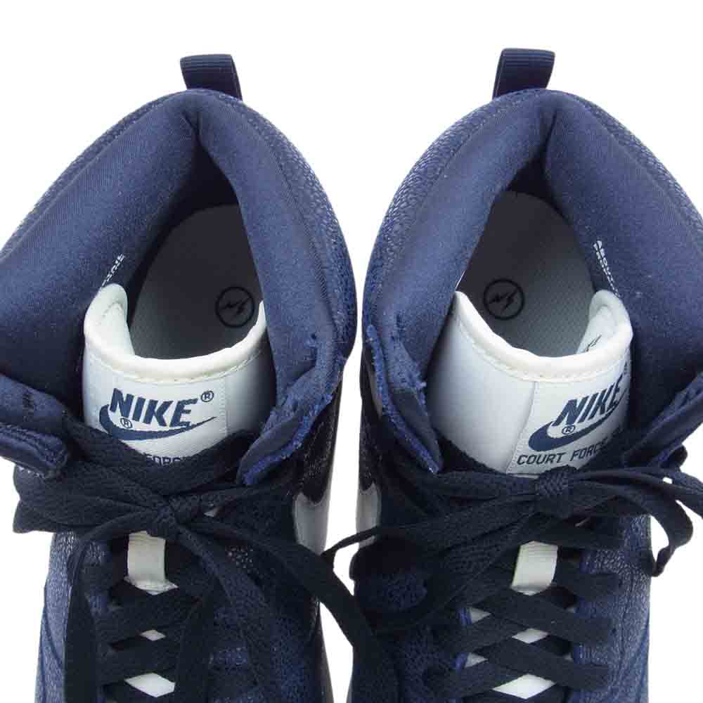 NIKE ナイキ 814913-414 COURT FORCE SP FRAGMENT GOODENOUGH フラグメント グッドイナフ コート フォース ハイカット スニーカー ネイビー系 26.5cm【新古品】【未使用】【中古】