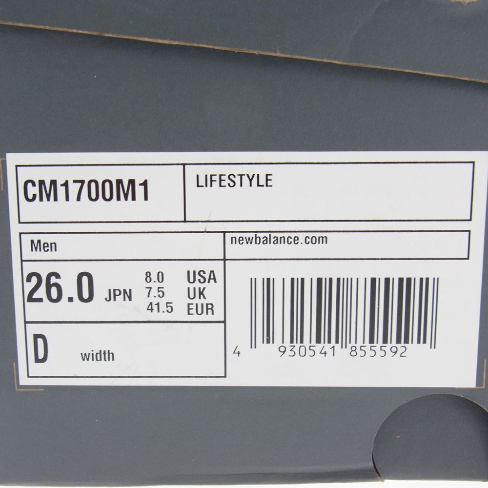 NEW BALANCE ニューバランス × WHIZ LIMITED ウィズリミテッド × Mita sneakers ミタスニーカーズ CM1700M1 スニーカー 26cm【美品】【中古】