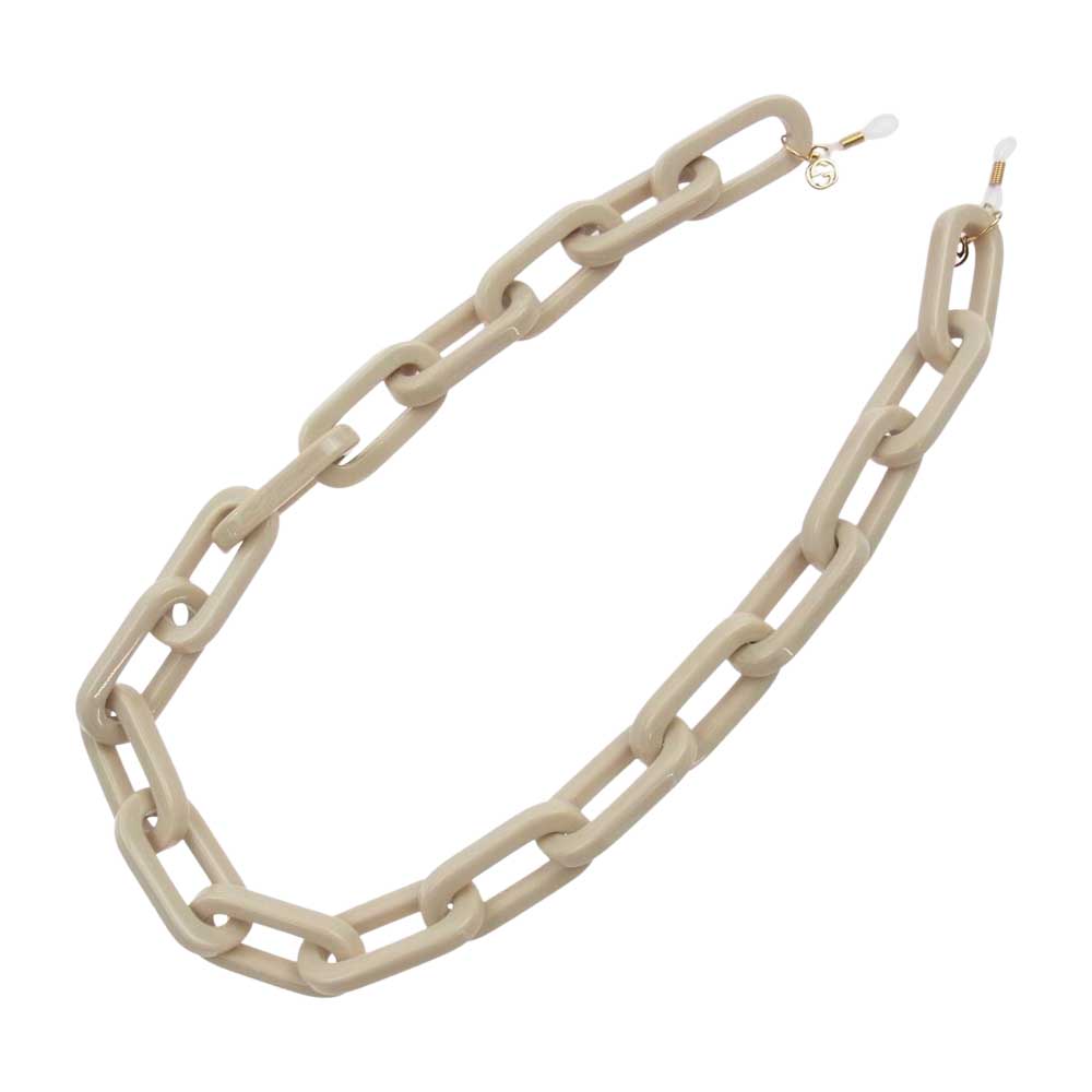 GUCCI グッチ 617170 Oversized Chain Link Glasses Chain オーバーサイズ チェーンリンク グラスチェーン ベージュ系【中古】