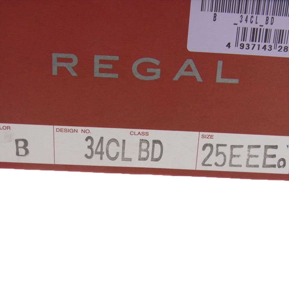 REGAL リーガル 34CL ビジネスシューズ プレーントゥ GORE-TEX ゴアテックス ブラック ブラック系 25EEE【中古】
