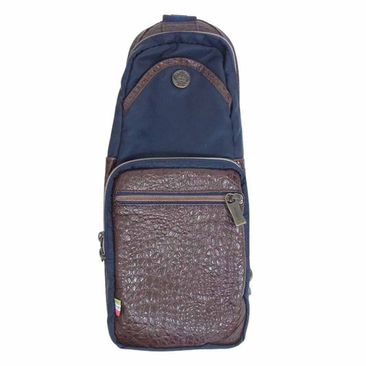 Orobianco オロビアンコ ボディバッグ ショルダーバッグ  ネイビー系【中古】