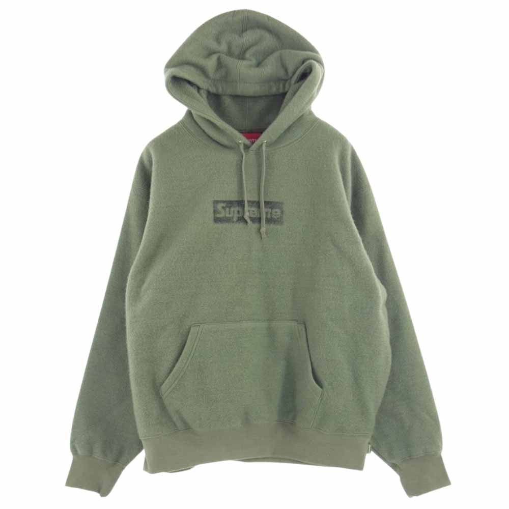 Supreme シュプリーム 23SS Inside Out Box Logo Hooded Sweatshirt インサイドアウト ボックスロゴ フーデッド スウェット プルオーバー パーカー グリーン系 S【美品】【中古】