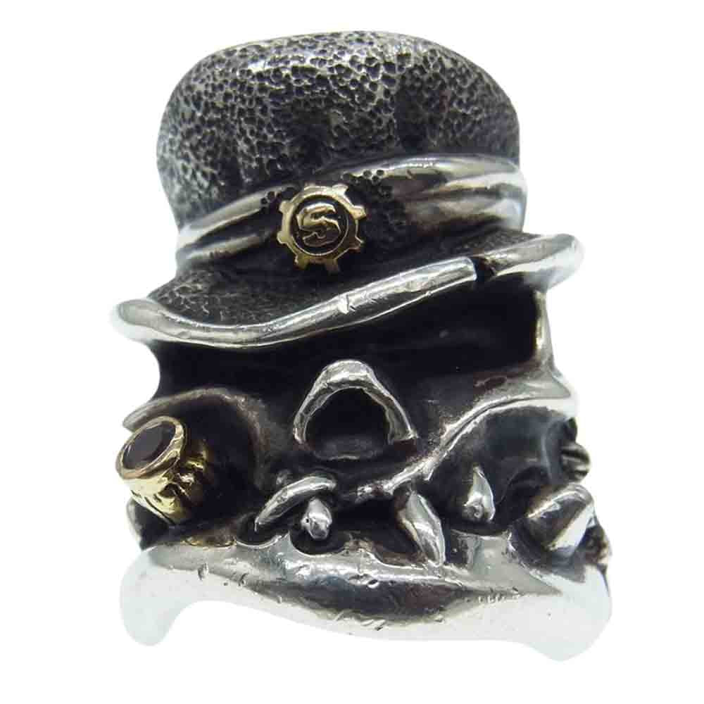 STARLIN GEAR スターリンギア 購入時ギャランティ付属 2021 ハロウィン ミスターハイド k18 ガーネット シガー Sギア ロゴ リング シルバー系【中古】