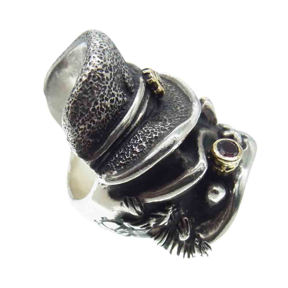 STARLIN GEAR スターリンギア 購入時ギャランティ付属 2021 ハロウィン ミスターハイド k18 ガーネット シガー Sギア ロゴ リング シルバー系【中古】