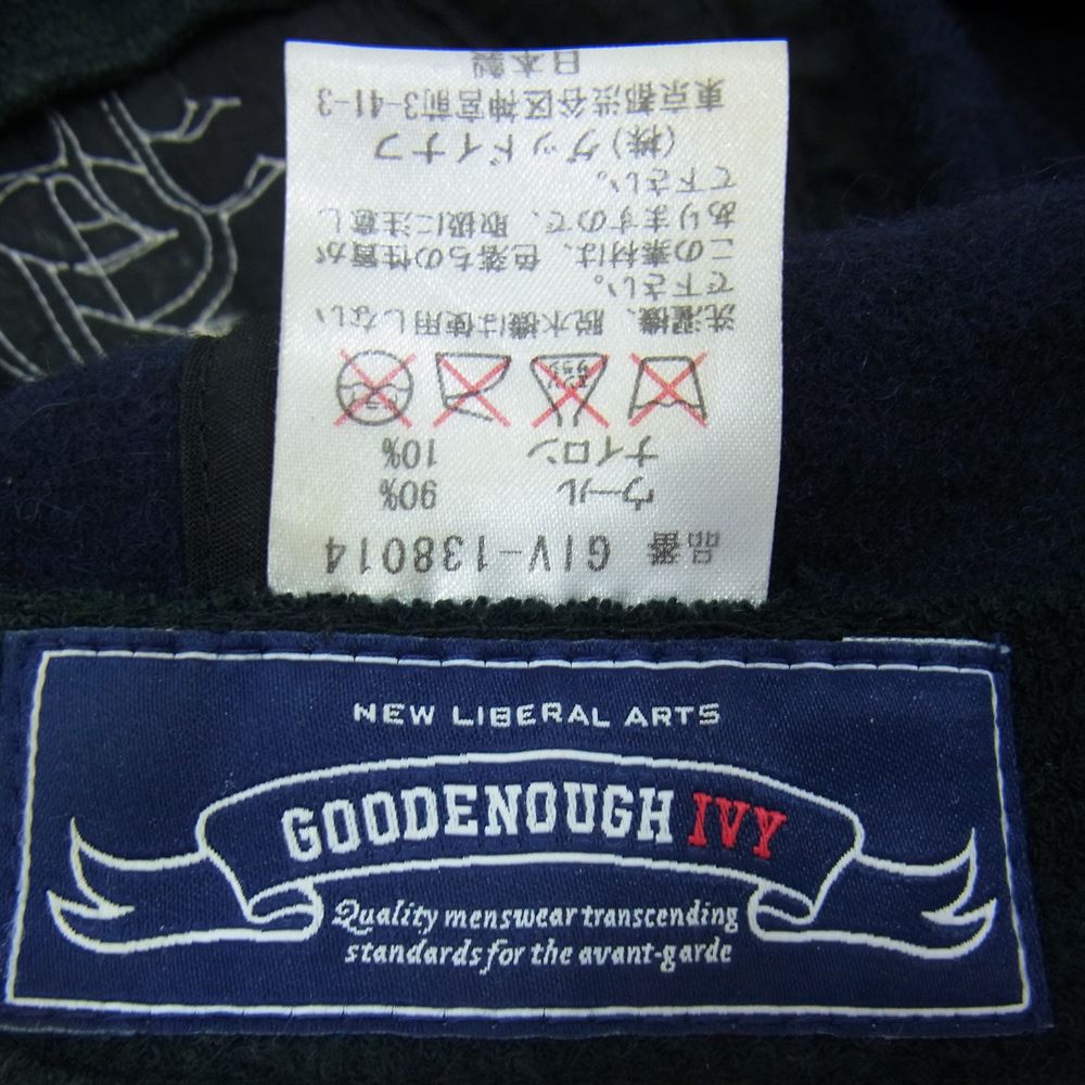 GOODENOUGH グッドイナフ GIV-138014 IVY アイビー ロゴ ウール キャップ ネイビー系【中古】