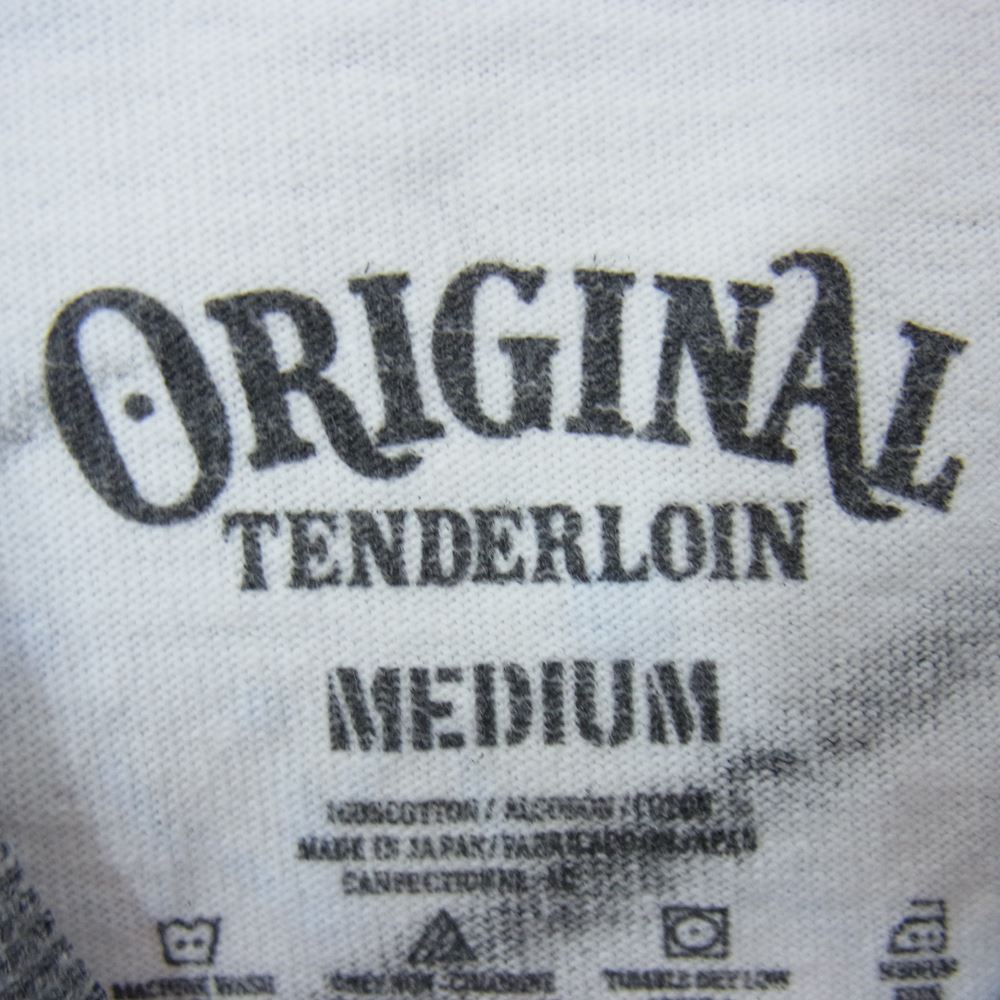 TENDERLOIN テンダーロイン 本店限定 TEE L/S ACID QB タイダイ ロゴ プリント 長袖 Tシャツ ホワイト ホワイト系 M【中古】