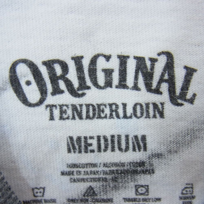 TENDERLOIN テンダーロイン 本店限定 TEE L/S ACID QB タイダイ ロゴ プリント 長袖 Tシャツ ホワイト ホワイト系 M【中古】