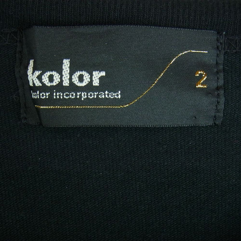 kolor カラー 21SCM-T07204 ハード 天竺 プリント 半袖 Tシャツ コットン 日本製 ブラック系 2【中古】