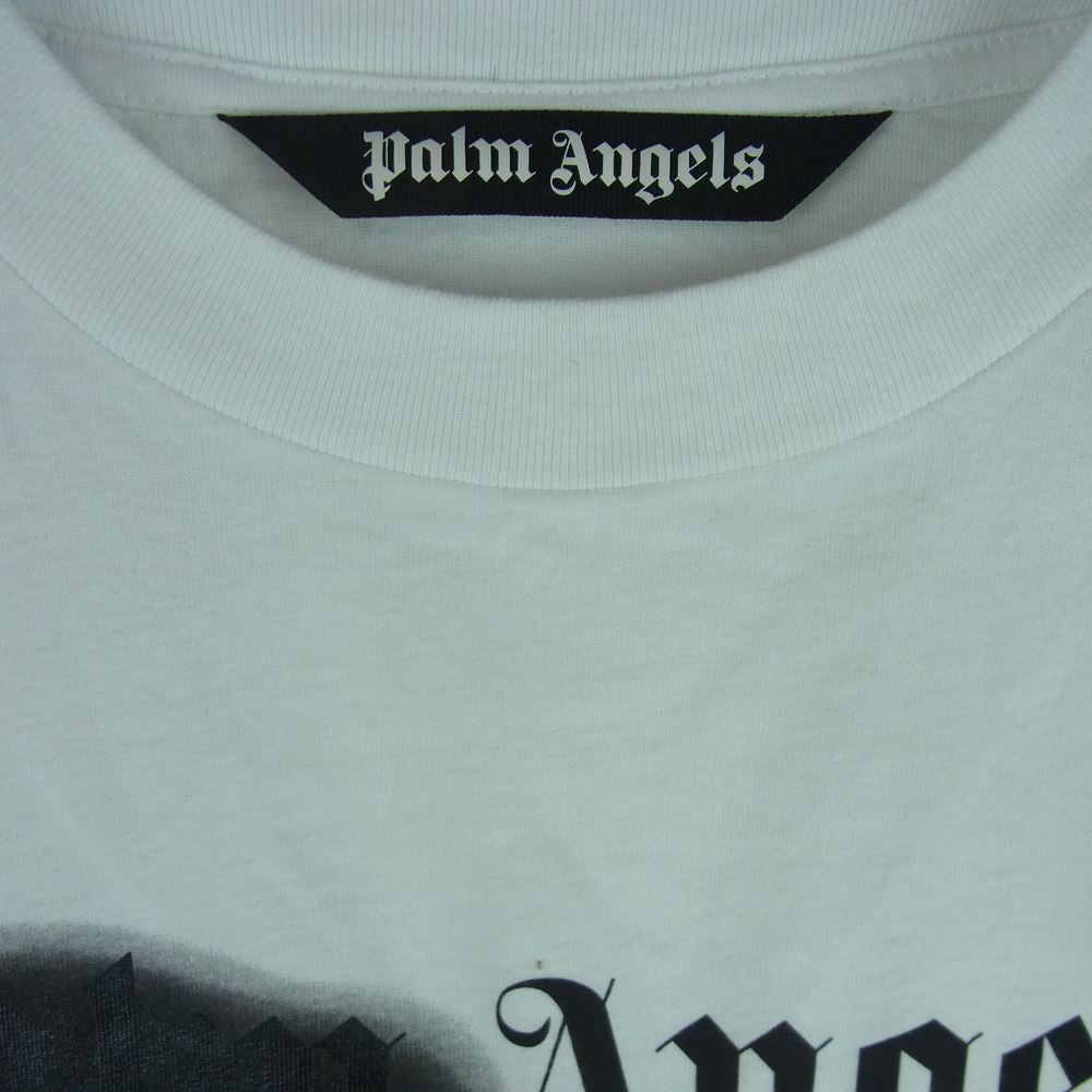 PALM ANGELS パームエンジェルス PMAA001S20413023 Paris パリ ロゴ プリント 半袖 Tシャツ ポルトガル製 ホワイト系 XL【中古】