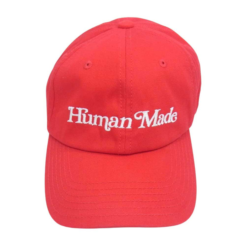 HUMAN MADE ヒューマンメイド ×Girls Don't Cry 6PANEL TWILL CAP×ガールズドントクライ フロント刺繍ロゴキャップ 帽子 ホワイト/レッド帽子