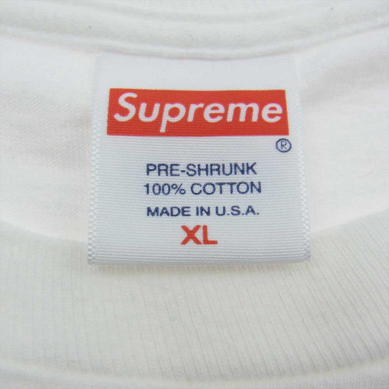 Supreme シュプリーム 21SS KAWS Chalk Box Logo Tee チャコール ボックスロゴ 半袖 Tシャツ ホワイト系 XL【中古】