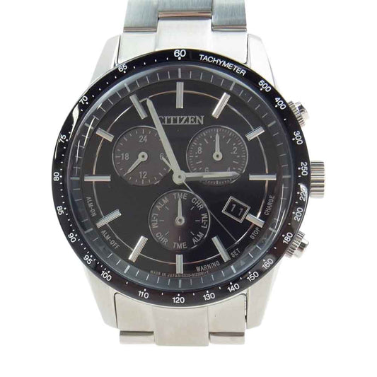 CITIZEN シチズン BL5594-59E シチズンコレクション エコドライブ ソーラー クロノグラフ 黒文字盤 ウォッチ 時計 シルバー系 ブラック系【中古】