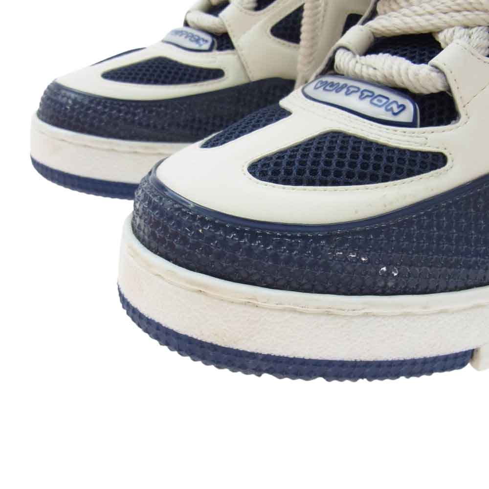 LOUIS VUITTON ルイ・ヴィトン GO1202 1AARRL 23SS LV Skate Sneaker LVスケート・ライン メッシュ スニーカー ネイビー系 ホワイト系 9【中古】