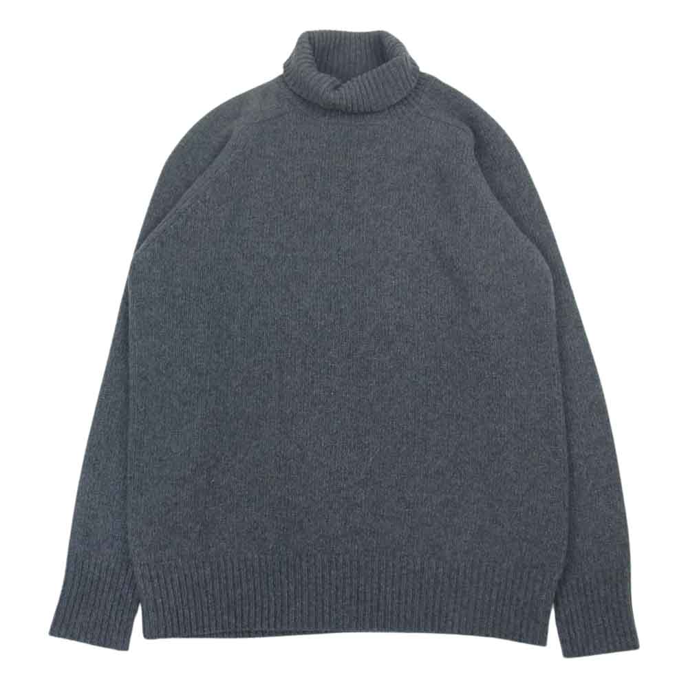 ウェルノード wn19-7fw059-kw カシミヤ タートルネック セーター ニット グレー系 S【中古】