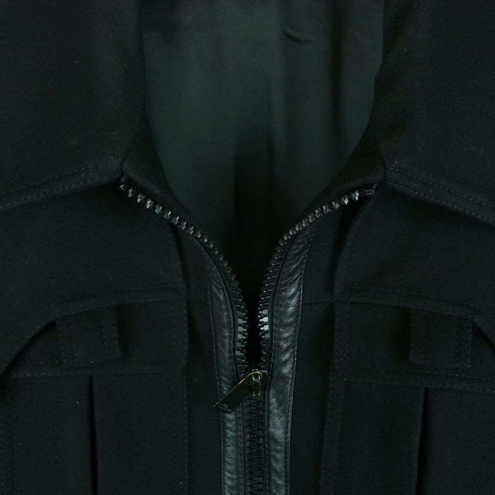 DIOR HOMME ディオールオム エディ期 06AW 06FW 6HH1047805 国内正規品 カシミヤ混 ウエスタン 立体デザイン ウール ジップアップ ジャケット ブルゾン ブラック系 46【中古】