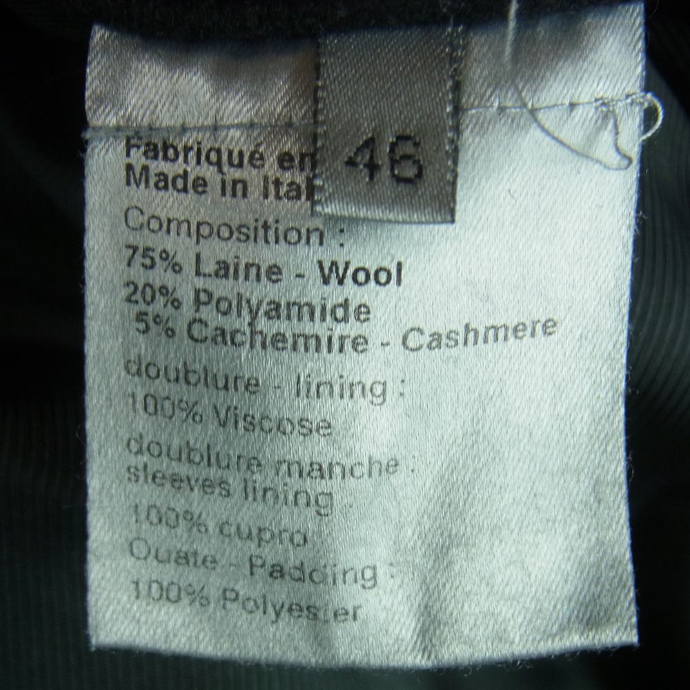 DIOR HOMME ディオールオム エディ期 06AW 06FW 6HH1047805 国内正規品 カシミヤ混 ウエスタン 立体デザイン ウール ジップアップ ジャケット ブルゾン ブラック系 46【中古】