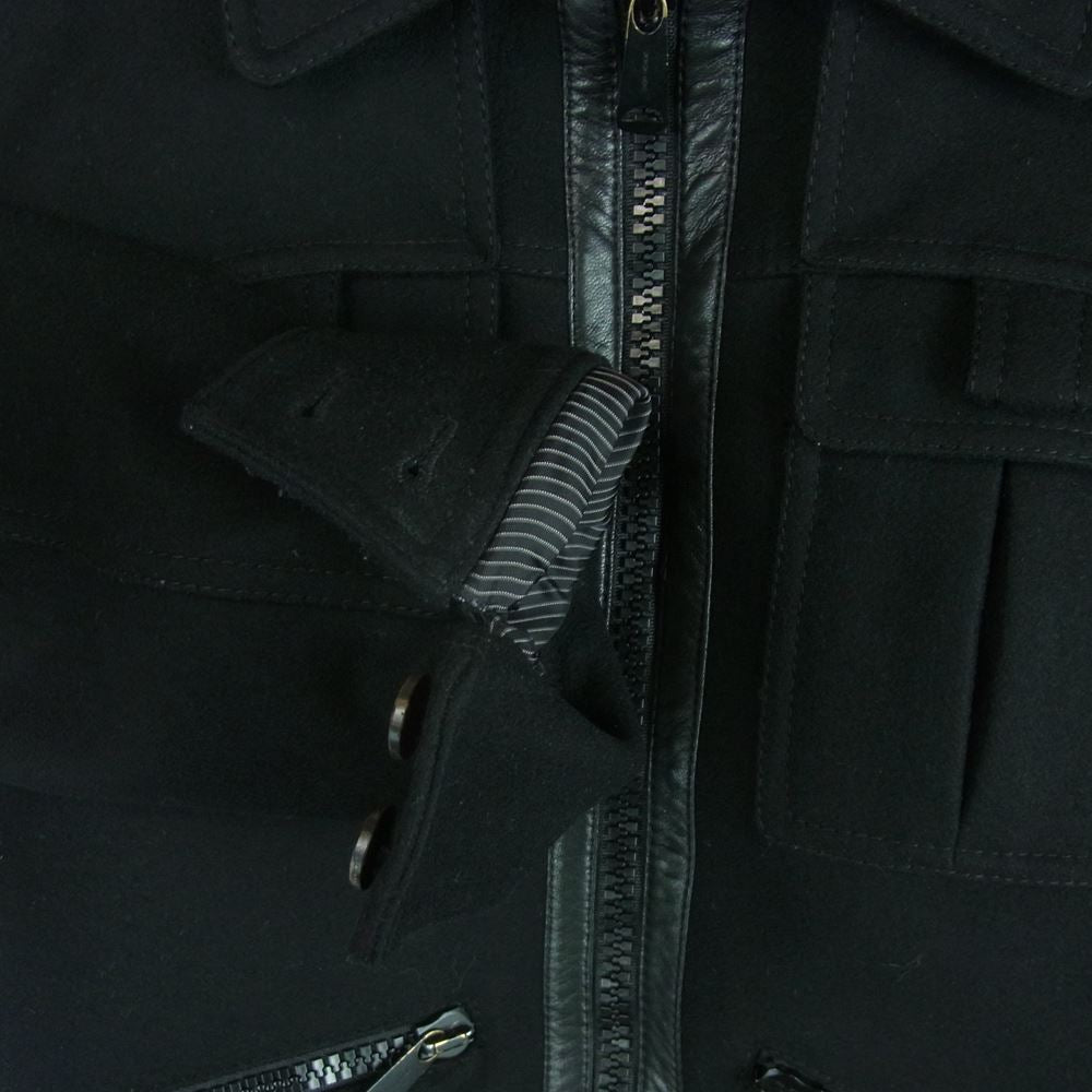 DIOR HOMME ディオールオム エディ期 06AW 06FW 6HH1047805 国内正規品 カシミヤ混 ウエスタン 立体デザイン ウール ジップアップ ジャケット ブルゾン ブラック系 46【中古】