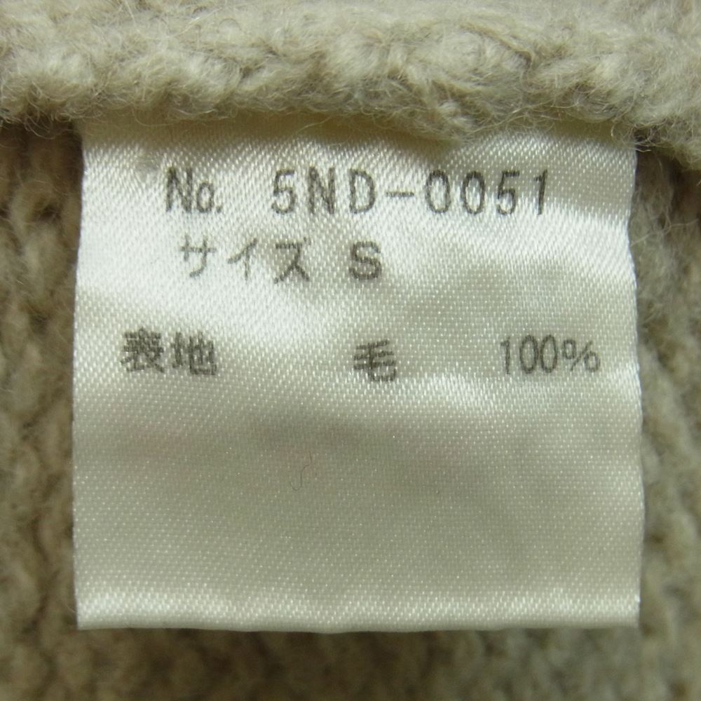HYSTERIC GLAMOUR ヒステリックグラマー 5ND-0051 THEE HYSTERIC XXX ウール ニット フルジップ パーカー グレイッシュベージュ系 S【中古】