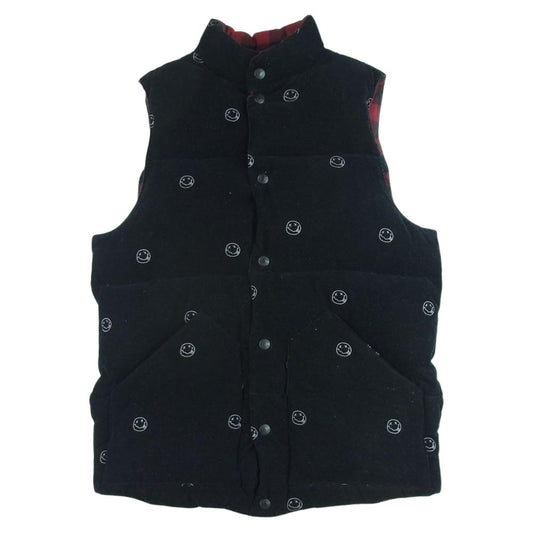 HYSTERIC GLAMOUR ヒステリックグラマー カートコバーン PICK ME PICK ME YEAH REVERSIBLE CORDUROY DOWN VEST リバーシブル コーデュロイ ダウン ベスト ブラック系 レッド系【中古】