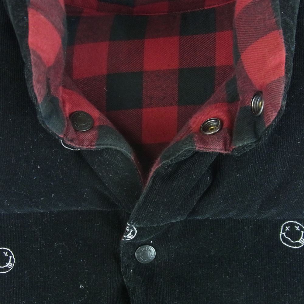 HYSTERIC GLAMOUR ヒステリックグラマー カートコバーン PICK ME PICK ME YEAH REVERSIBLE CORDUROY DOWN VEST リバーシブル コーデュロイ ダウン ベスト ブラック系 レッド系【中古】