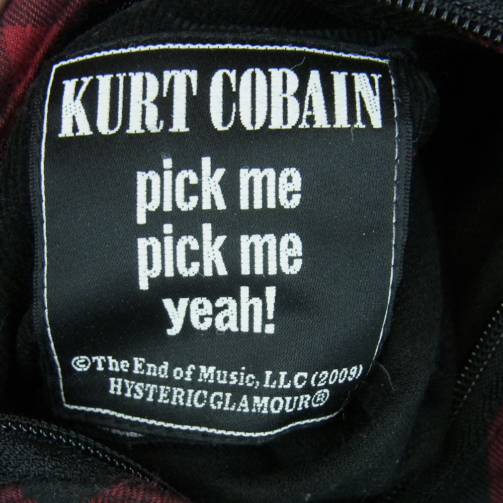 HYSTERIC GLAMOUR ヒステリックグラマー カートコバーン PICK ME PICK ME YEAH REVERSIBLE CORDUROY DOWN VEST リバーシブル コーデュロイ ダウン ベスト ブラック系 レッド系【中古】