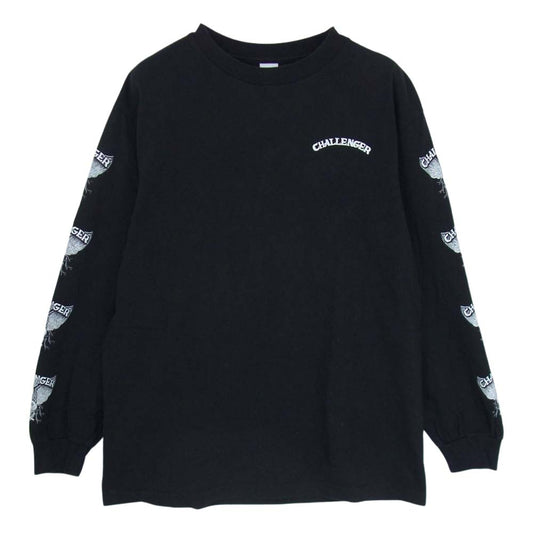 CHALLENGER チャレンジャー 21SS FLY L/S TEE 蝿 ハエ フライ ロゴプリント アームプリント ロングスリーブ 長袖 Tシャツ ブラック系 M【中古】