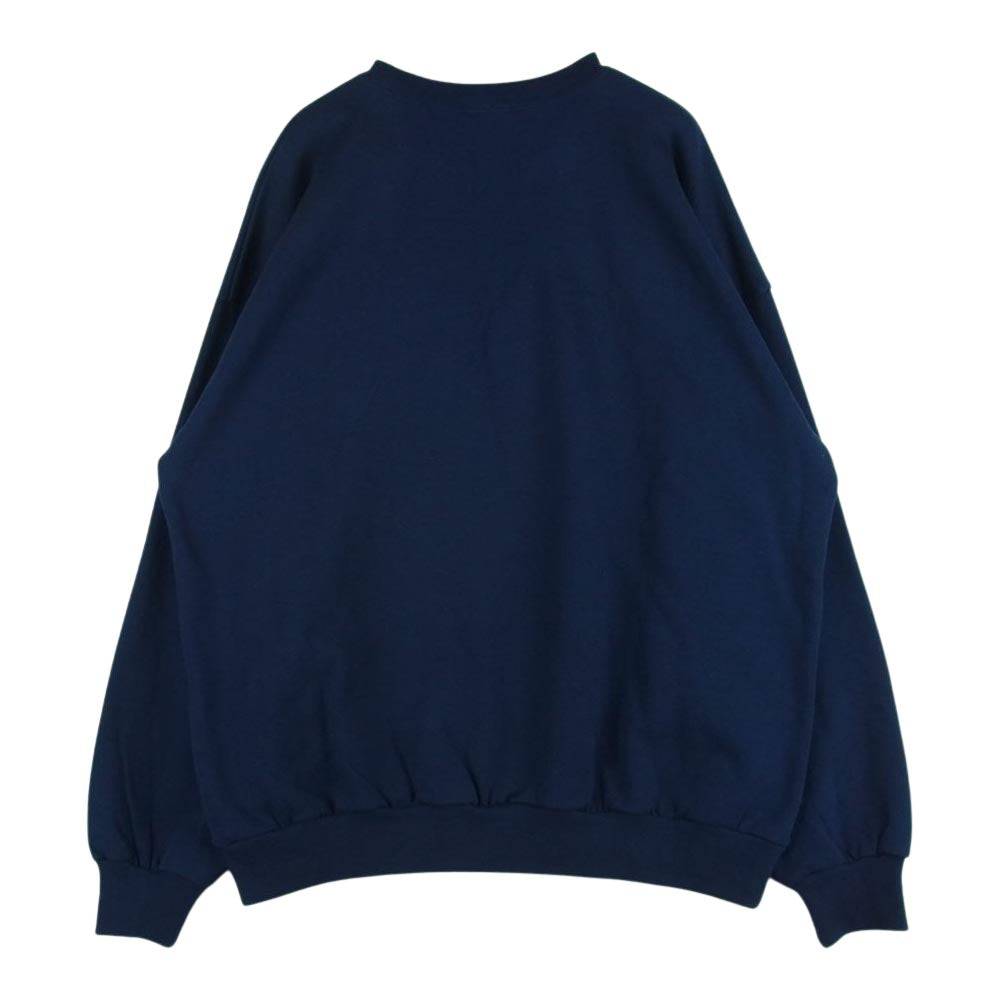 WTAPS ダブルタップス 22AW SNEAK CREW NECK SWEAT ロゴ クルーネック スウェット トレーナー ダークネイビー系 03【中古】