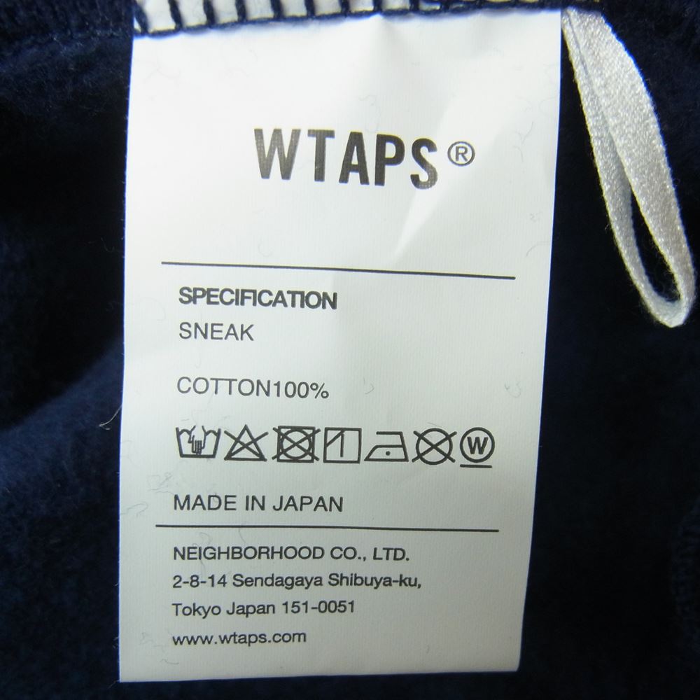 WTAPS ダブルタップス 22AW SNEAK CREW NECK SWEAT ロゴ クルーネック スウェット トレーナー ダークネイビー系 03【中古】