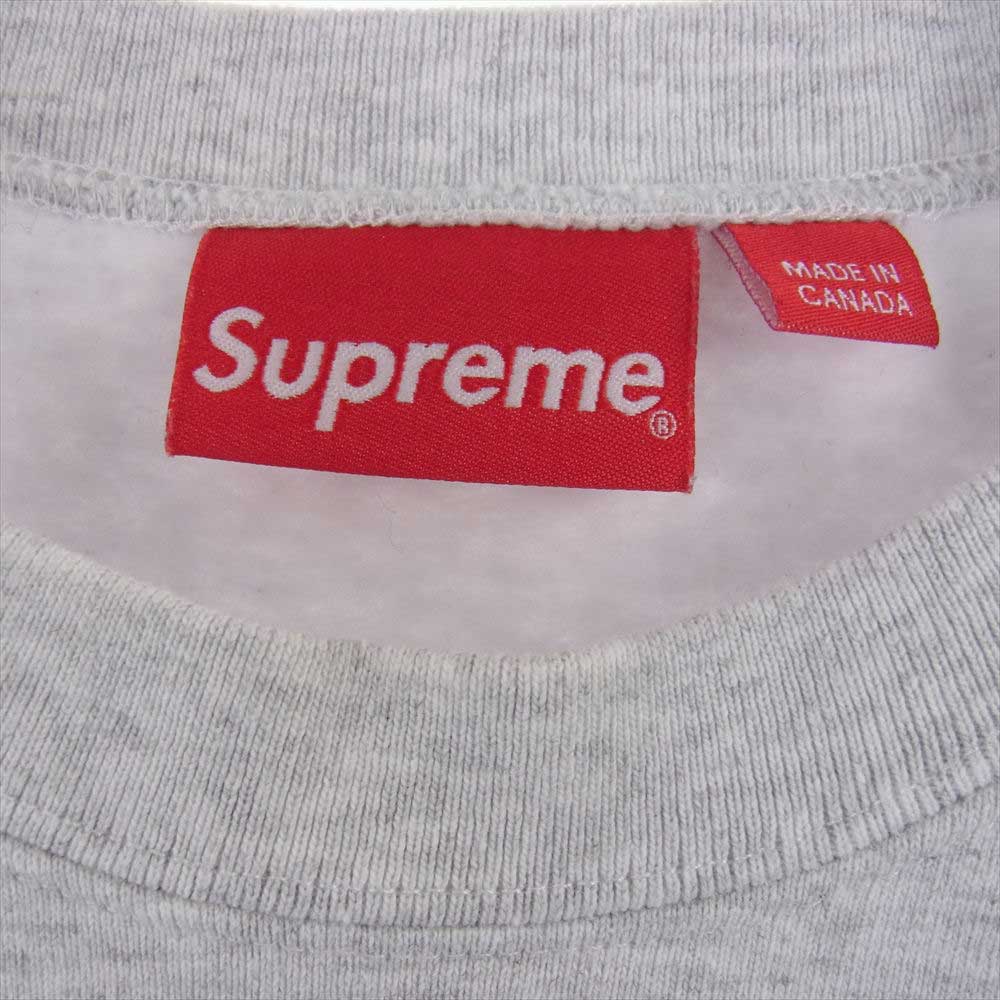 Supreme シュプリーム 21SS  Small Box Crew Neck スモール ボックス ロゴ クルー ネック スウェット グレー系 L【中古】
