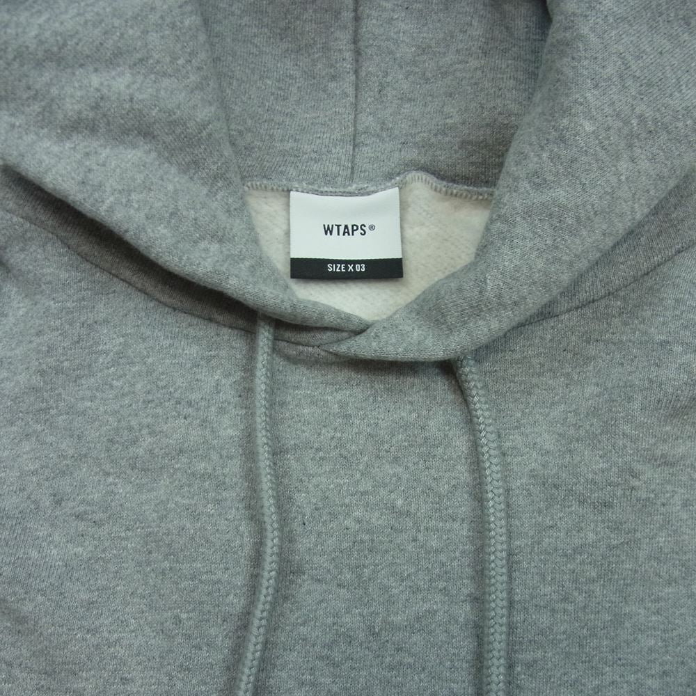 WTAPS ダブルタップス 22AW CROSS BONES HOODY COTTON クロスボーン パーカー コットン 日本製 グレー系 03【中古】