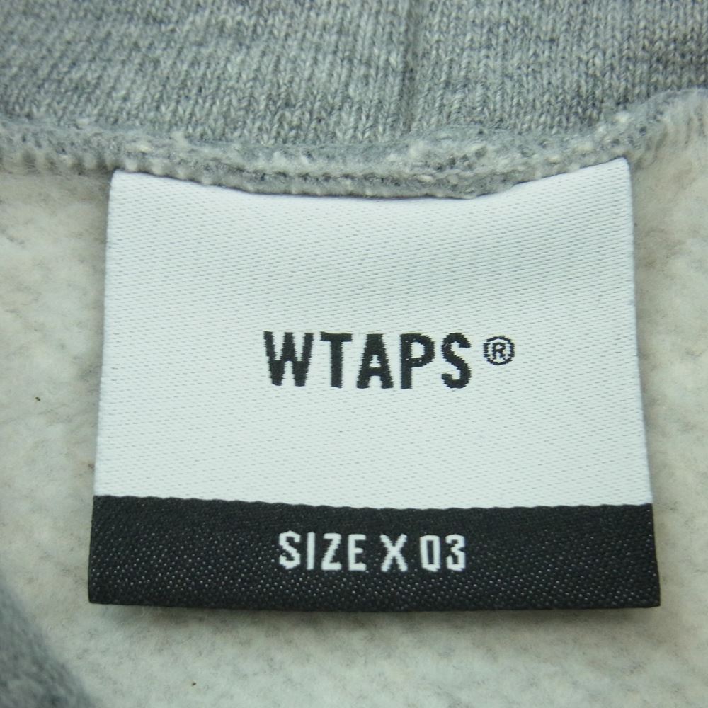 WTAPS ダブルタップス 22AW CROSS BONES HOODY COTTON クロスボーン パーカー コットン 日本製 グレー系 03【中古】