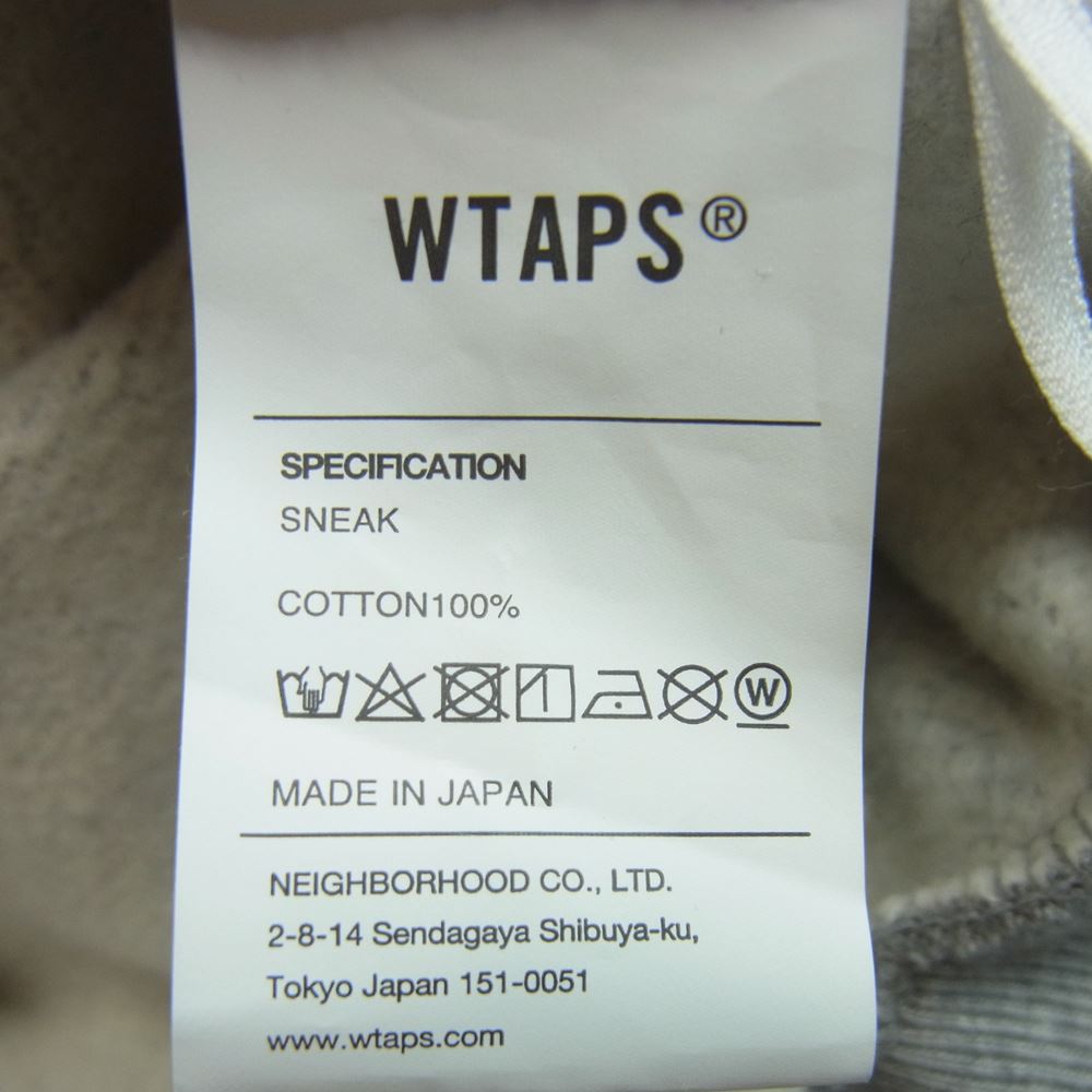 WTAPS ダブルタップス 22AW CROSS BONES HOODY COTTON クロスボーン パーカー コットン 日本製 グレー系 03【中古】