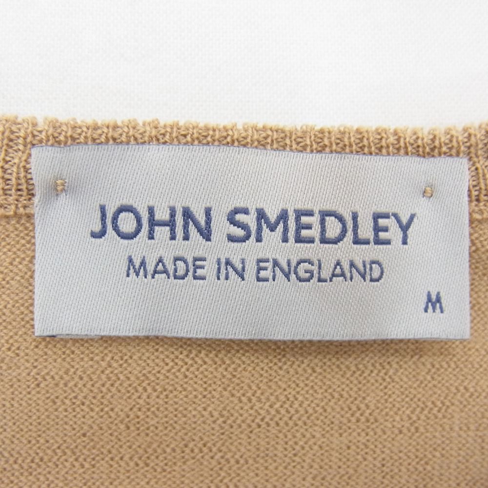 JOHN SMEDLEY ジョンスメドレー 英国製 ウール Vネック ニット セーター ベージュ ベージュ系 M【中古】