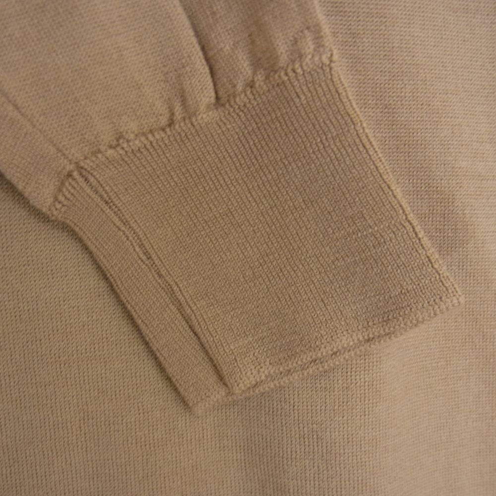 JOHN SMEDLEY ジョンスメドレー 英国製 ウール Vネック ニット セーター ベージュ ベージュ系 M【中古】