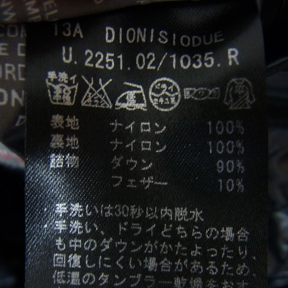 DUVETICA デュベティカ 国内正規品 DIONISIO ディオニシオ ダウンジャケット ネイビー系 46【中古】
