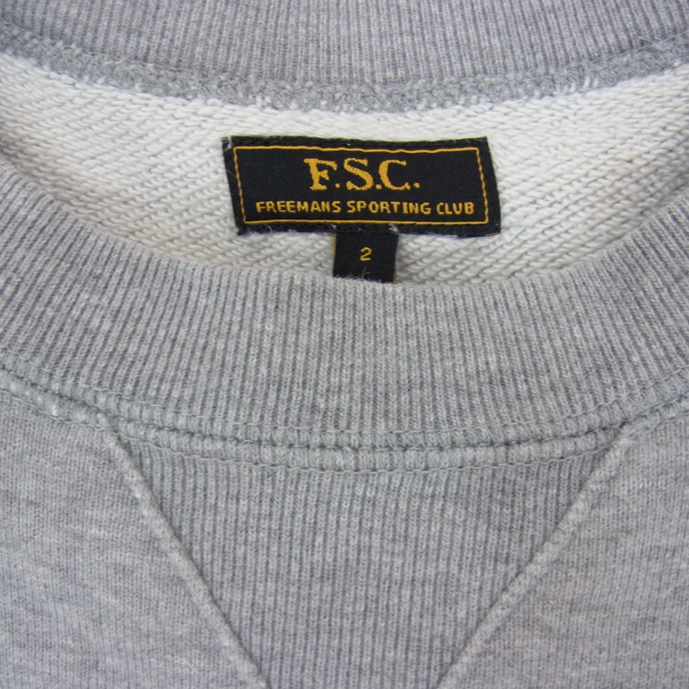 フリーマンズスポーティングクラブ x LOOPWHEELER ループウィラー CREW NECK SWEAT クルーネック スウェット グレー系 2【中古】