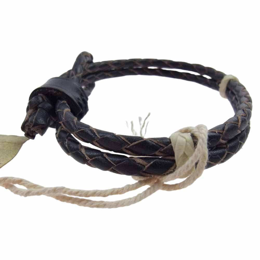 RRL ダブルアールエル カーフレザー ブレスレット ブラック系【極上美品】【中古】