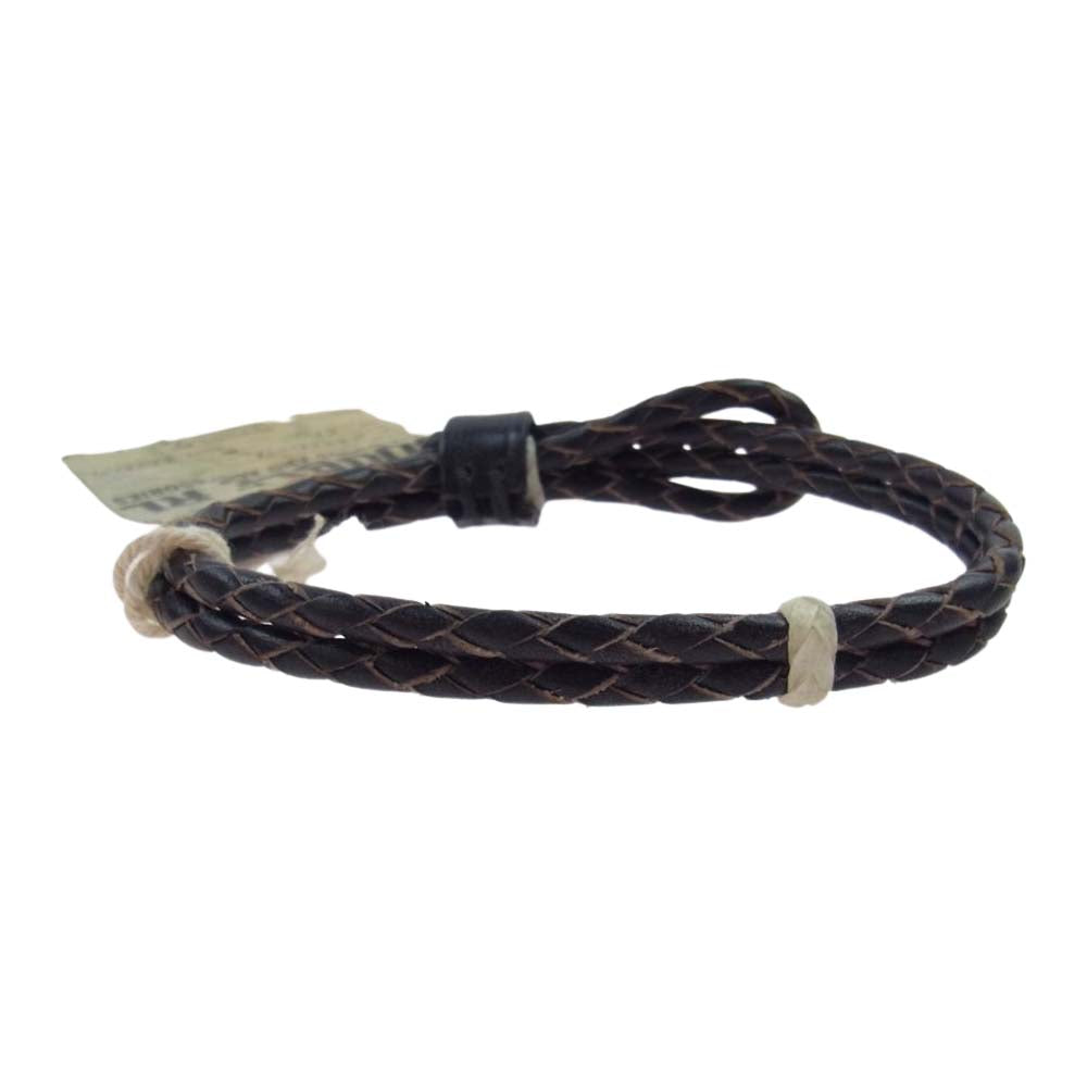RRL ダブルアールエル カーフレザー ブレスレット ブラック系【極上美品】【中古】