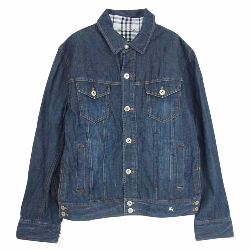 BURBERRY BLACK LABEL バーバリーブラックレーベル BMP46-419-28 デニム シャツ ジャケット インディゴブルー系 M【中古】