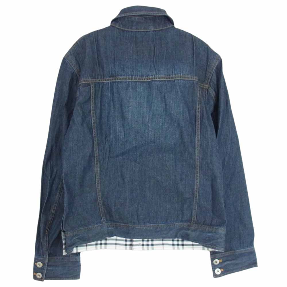 BURBERRY BLACK LABEL バーバリーブラックレーベル BMP46-419-28 デニム シャツ ジャケット インディゴブルー系 M【中古】
