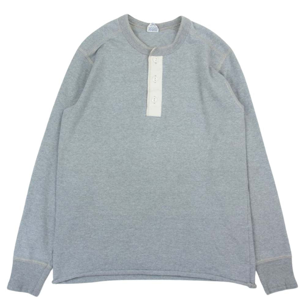 Pherrow's フェローズ ヘンリーネック カットオフ 長袖 カットソー Tシャツ グレー系 S【中古】