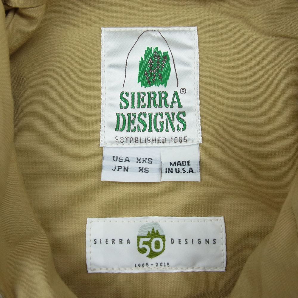 SIERRA DESIGNS シエラデザイン 5001J アメリカ製 50周年 記念 ショート マウンテン パーカー フード ジャケット ネイビー ネイビー系 XS【中古】