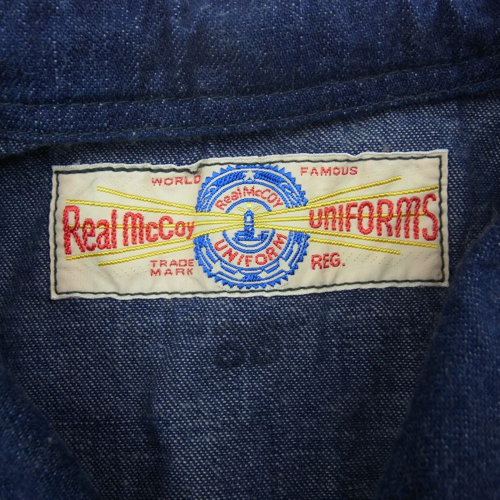 The REAL McCOY'S ザリアルマッコイズ US NAVY デニム カバーオール ヘチマカラー ジャケット インディゴブルー系【中古】