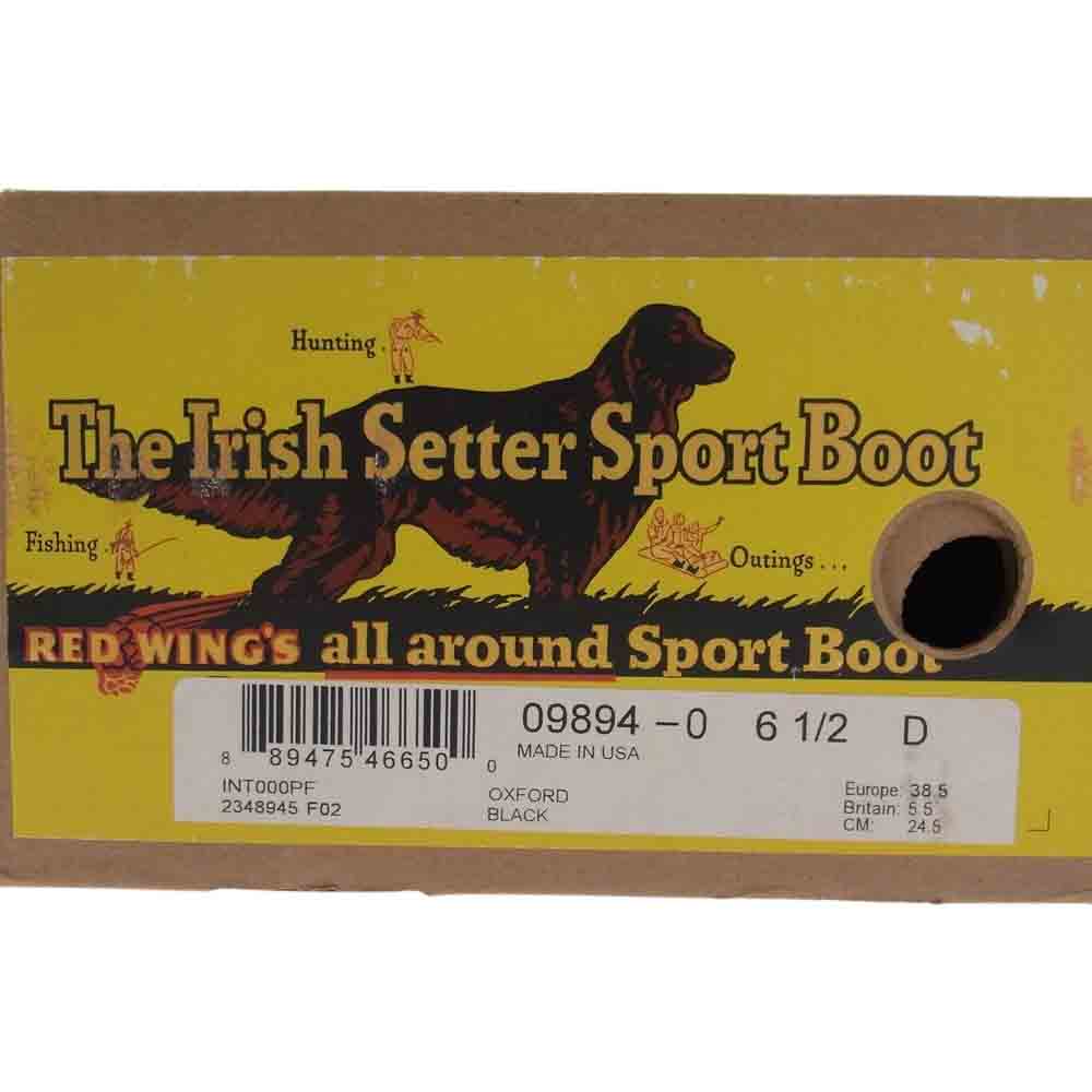 RED WING レッドウィング 9894 犬タグ 復刻 Irish Setter アイリッシュセッター WORK OXFORD ワークオックス フォード レザー シューズ ブラック ブラック系 6.5D【中古】