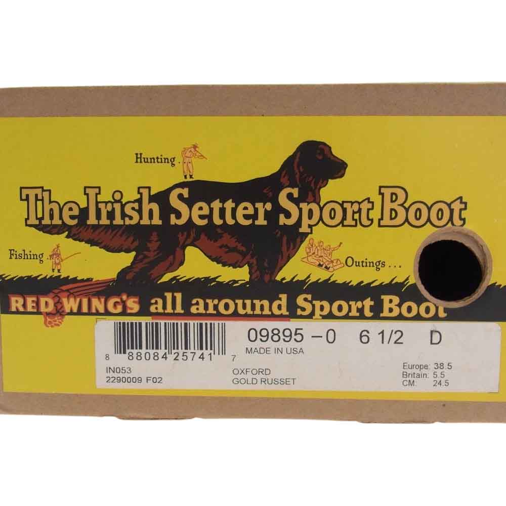RED WING レッドウィング 9895 犬タグ 復刻 Irish Setter アイリッシュセッター WORK OXFORD ワークオックス フォード レザー シューズ ブラウン ブラウン系 6.5D【中古】