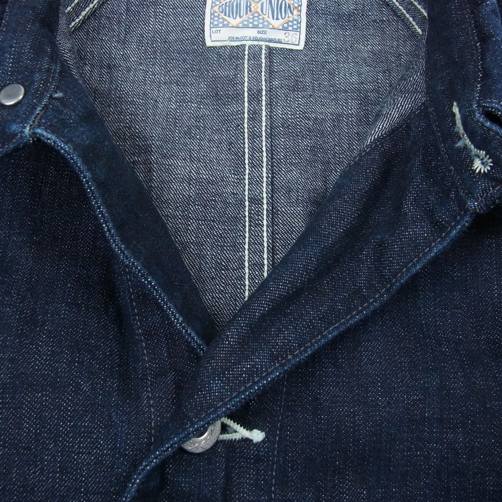 The REAL McCOY'S ザリアルマッコイズ MJ21019 8HU WW2 DENIM CHORE COAT デニム チョア コート カバーオール ジャケット インディゴブルー系 36【中古】