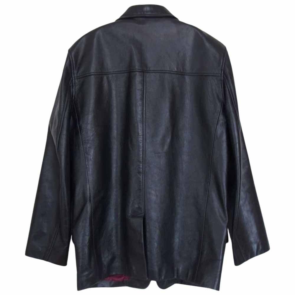 ドライボーンズ  カウレザー テーラード ジャケット カーコート 牛革  ブラック系 M【中古】