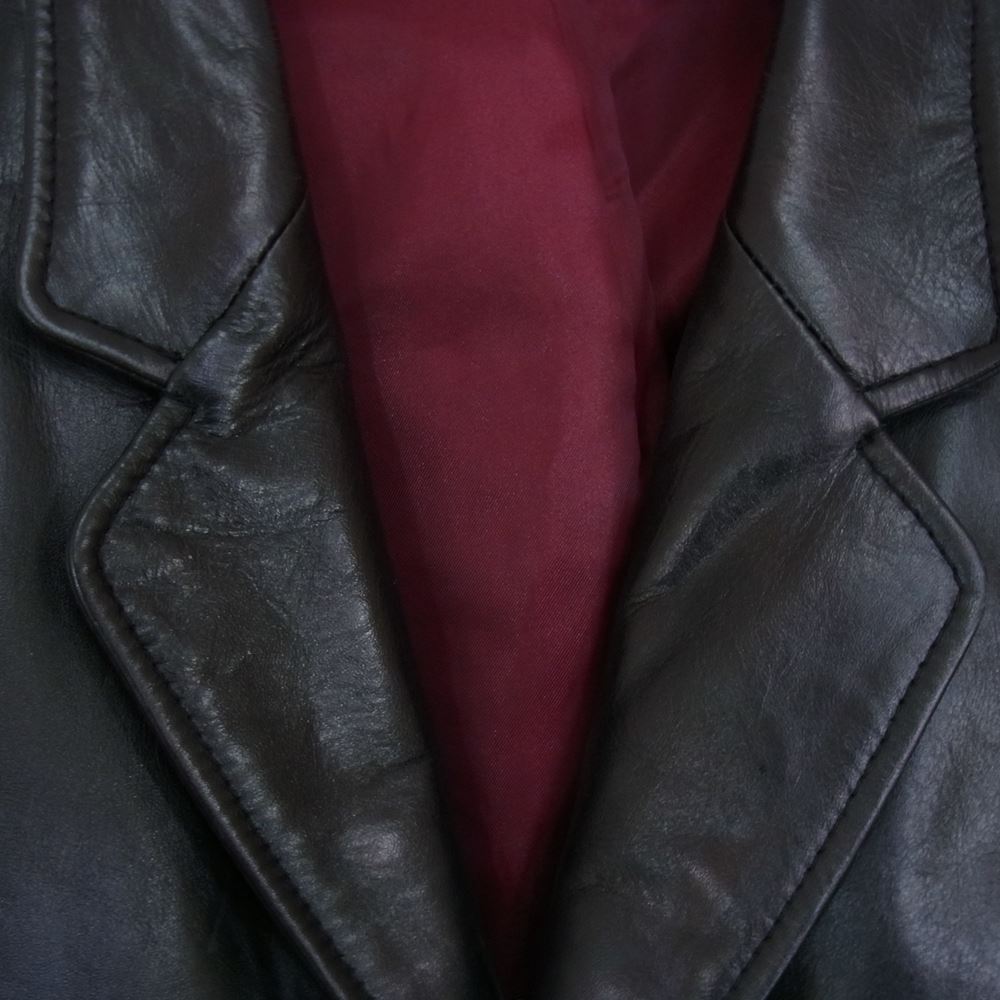 ドライボーンズ  カウレザー テーラード ジャケット カーコート 牛革  ブラック系 M【中古】